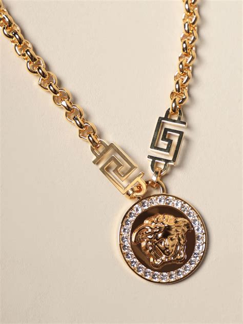 versace collana logo|versace designer.